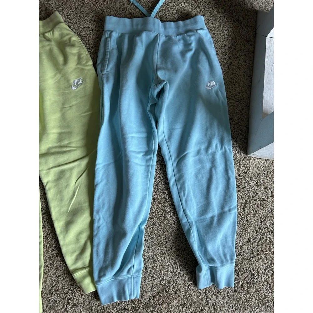 Lot‎ Of 3 Nike Youth Large Sweat Pants Purple Blue Yellow